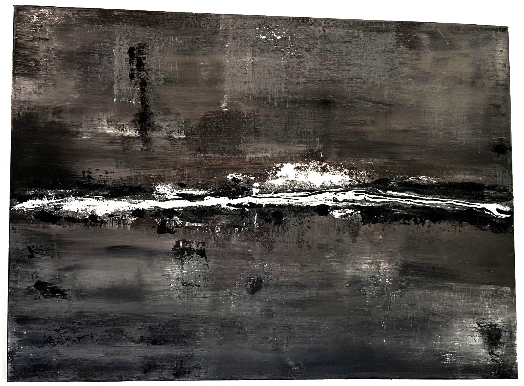 Scorpio Moon, mixed media on canvas painting 65 × 90 cm by Laura Criollo, 2026